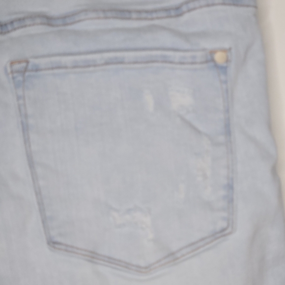 Judy Blue Light Blue Distressed Jean Shorts - Picture 5 of 12